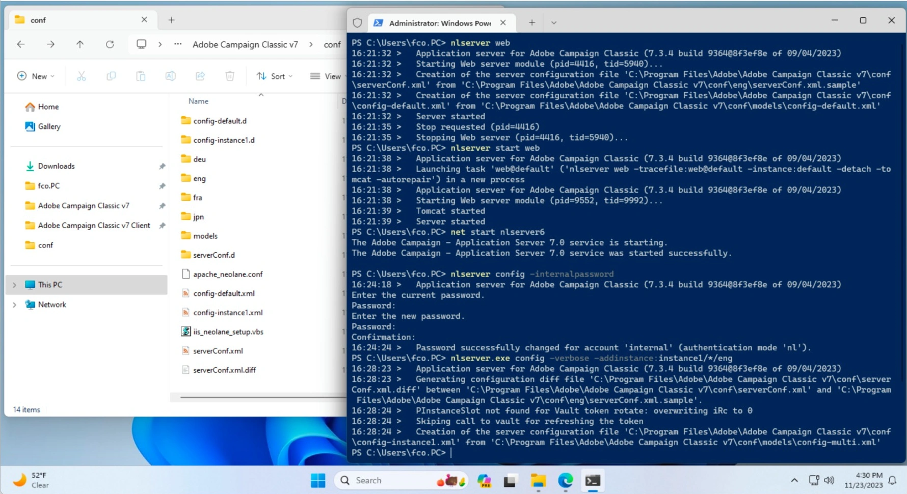 Server started from CLI