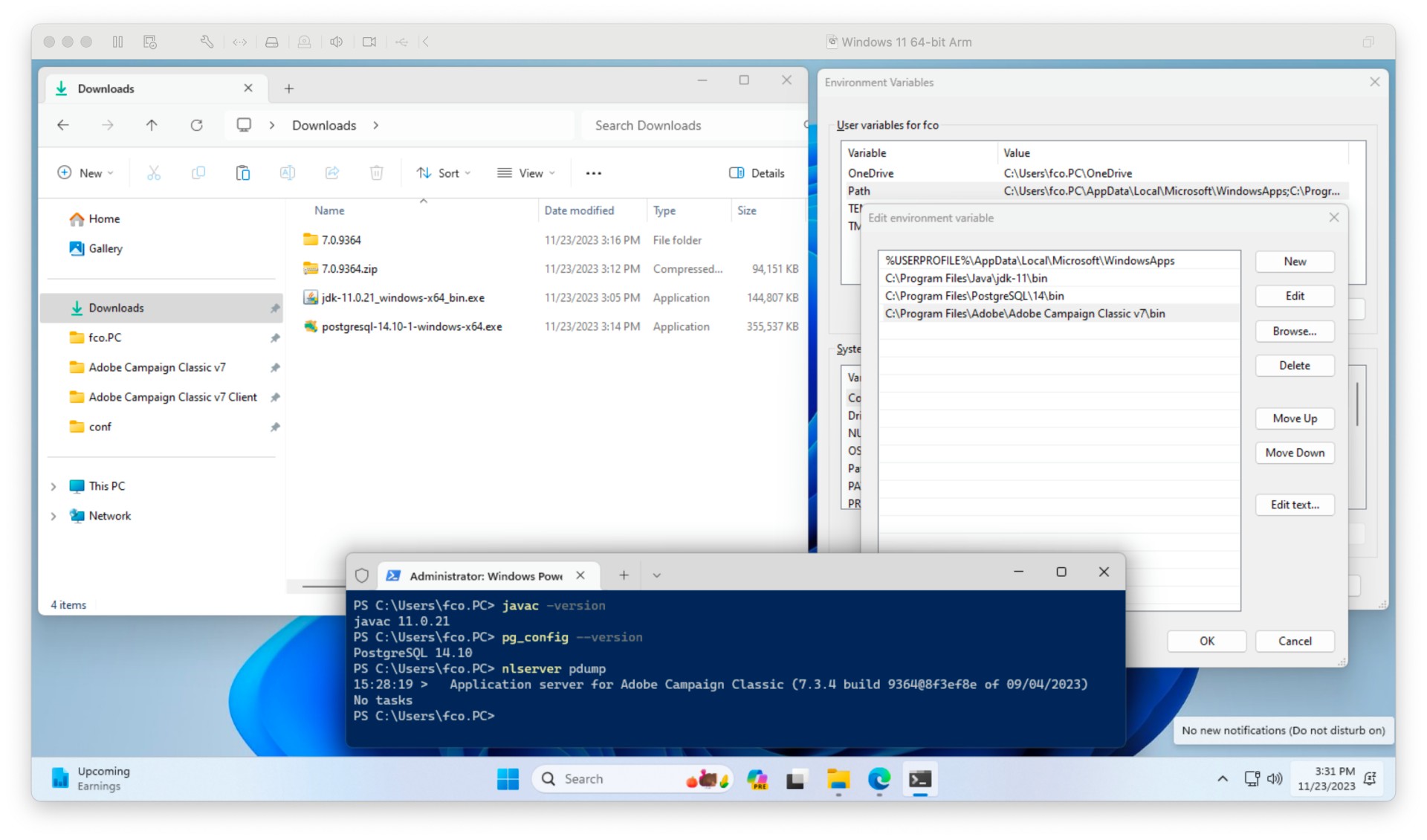 Verify Adobe Campaign dependencies installation