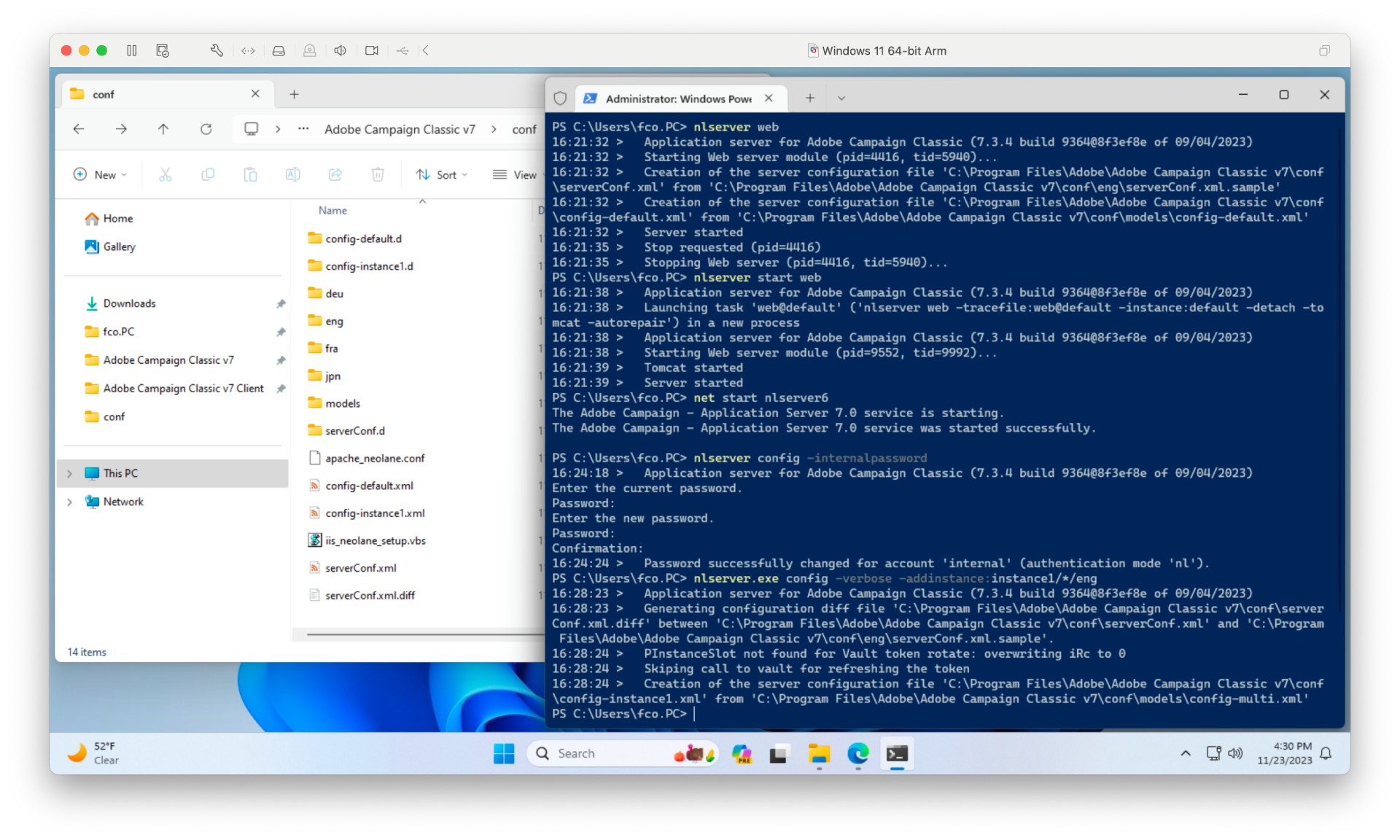 Server started from CLI
